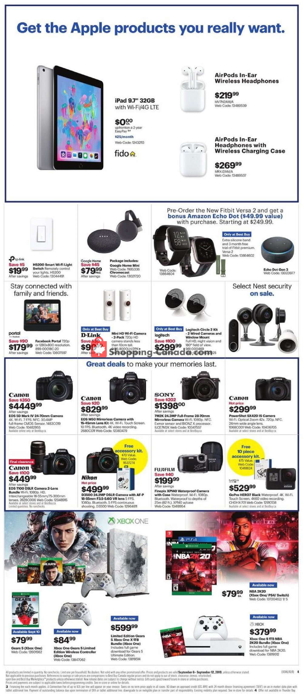 Best Buy flyer from Friday September 6, 2019 to Thursday September 12, 2019 - page 12