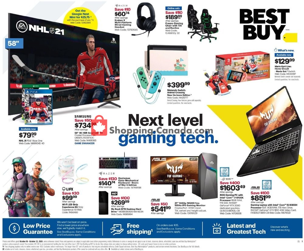 Best Buy flyer from Friday October 16, 2020 to Thursday October 22, 2020 - page 1