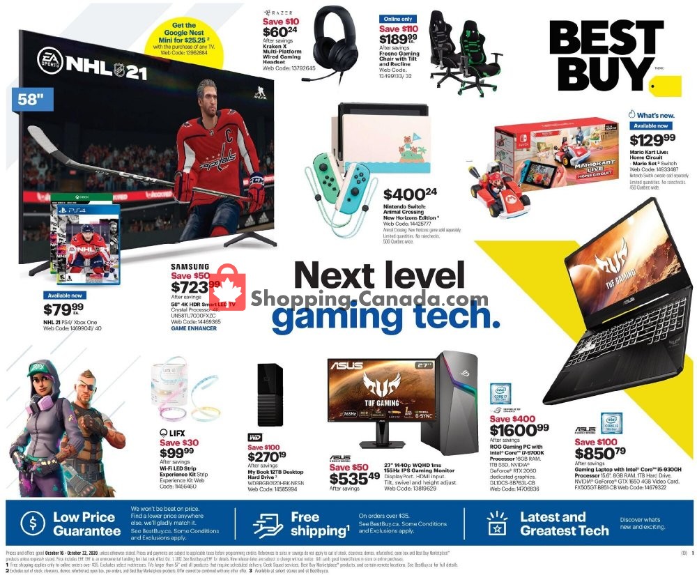 Best Buy flyer from Friday October 16, 2020 to Thursday October 22, 2020 - page 1