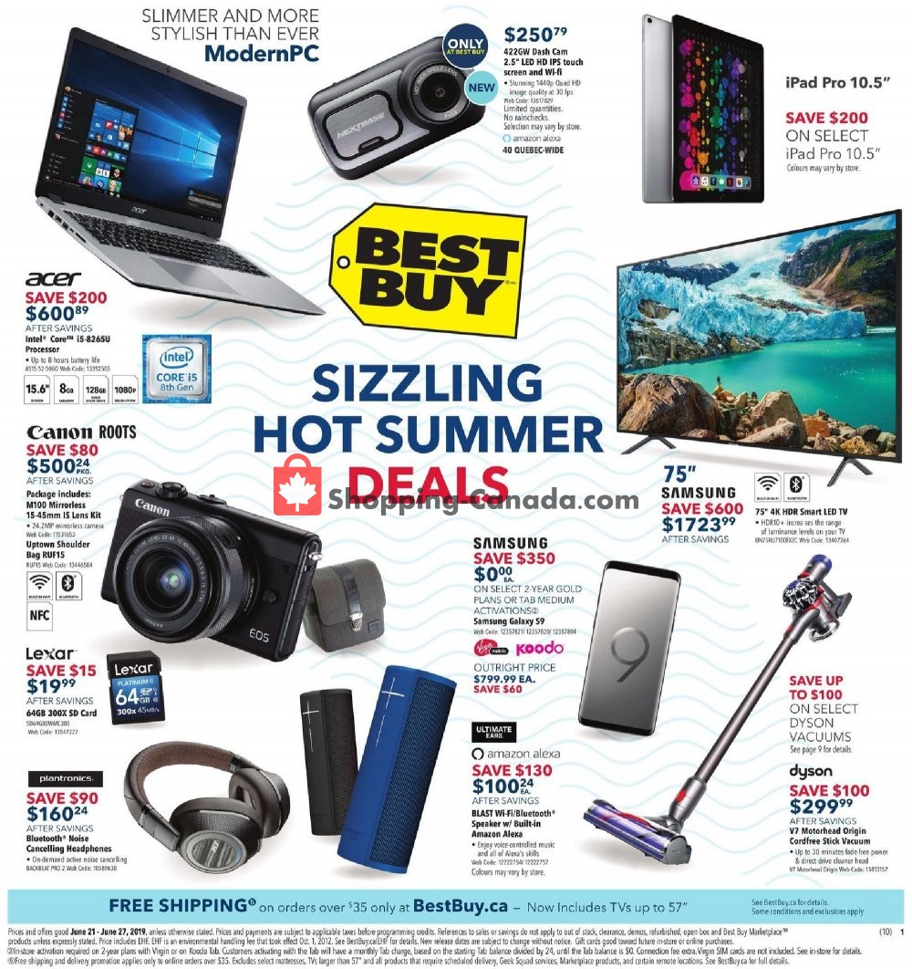 Best Buy flyer from Friday June 21, 2019 to Thursday June 27, 2019 - page 1