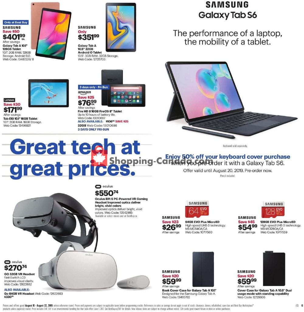 Best Buy flyer from Friday August 16, 2019 to Thursday August 22, 2019 - page 12
