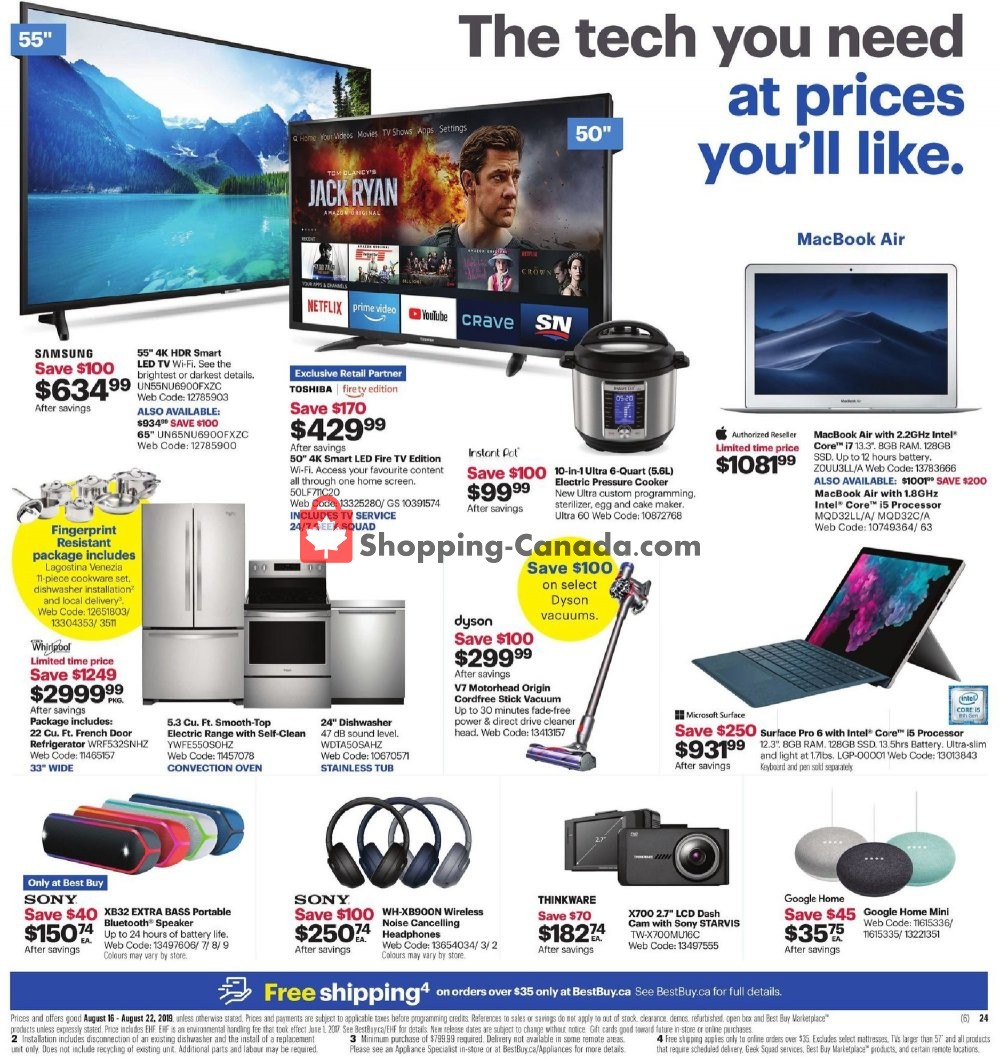 Best Buy flyer from Friday August 16, 2019 to Thursday August 22, 2019 - page 3