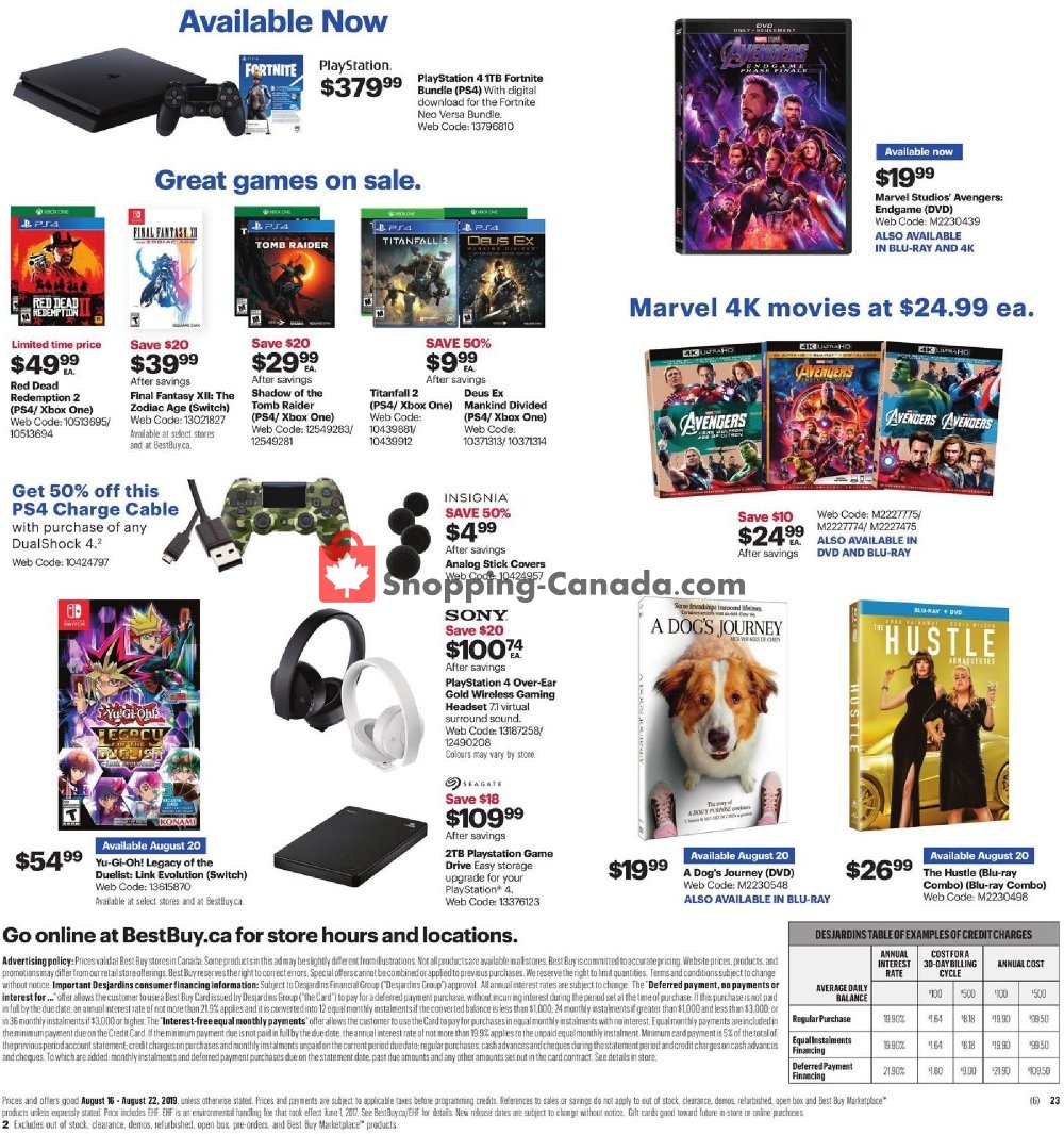 Best Buy flyer from Friday August 16, 2019 to Thursday August 22, 2019 - page 37