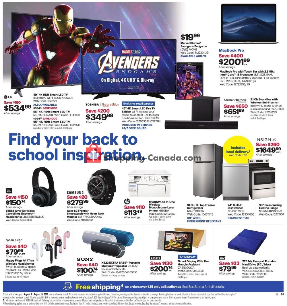 Best Buy flyer from Friday August 9, 2019 to Thursday August 15, 2019 - page 3