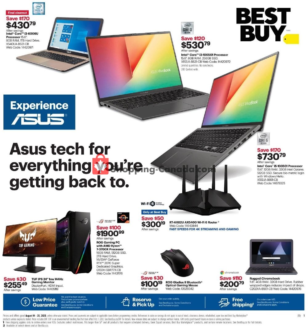 Best Buy Canada Flyer Special Offer QC August 14 August 20 