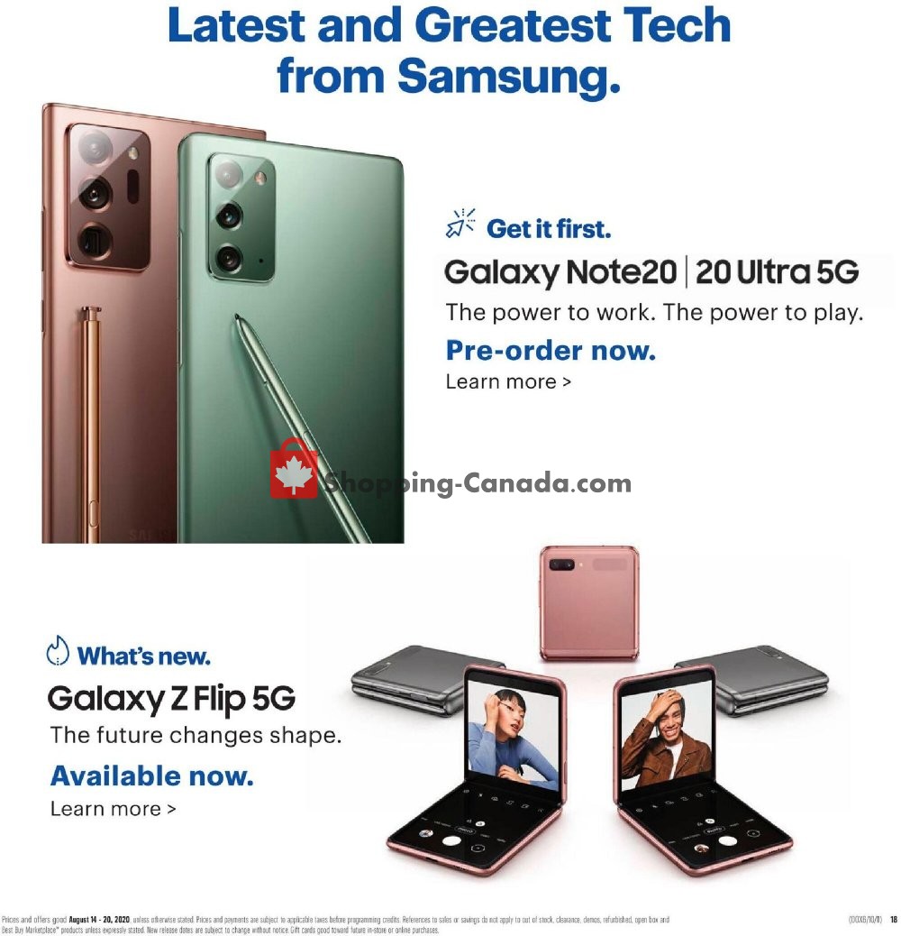 Best Buy Canada Flyer Special Offer West August 14 August 20