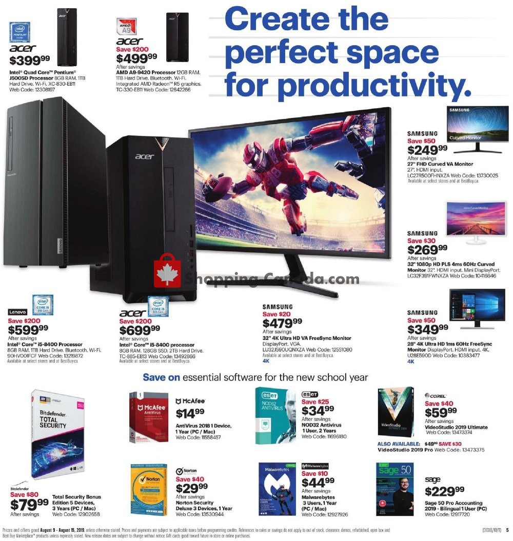 Best Buy flyer from Friday August 9, 2019 to Thursday August 15, 2019 - page 9