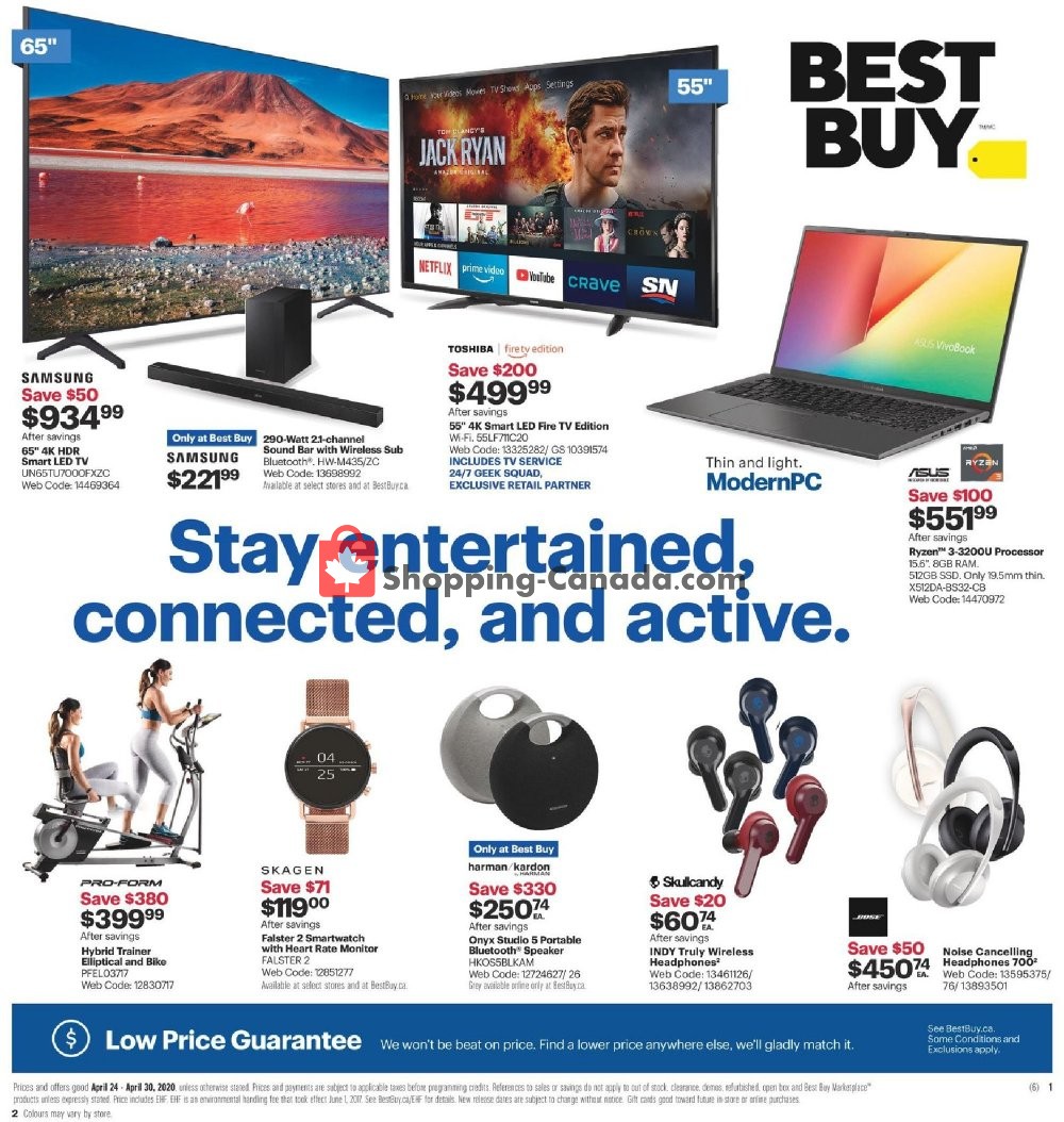 Best Buy flyer from Friday April 24, 2020 to Thursday April 30, 2020 - page 1