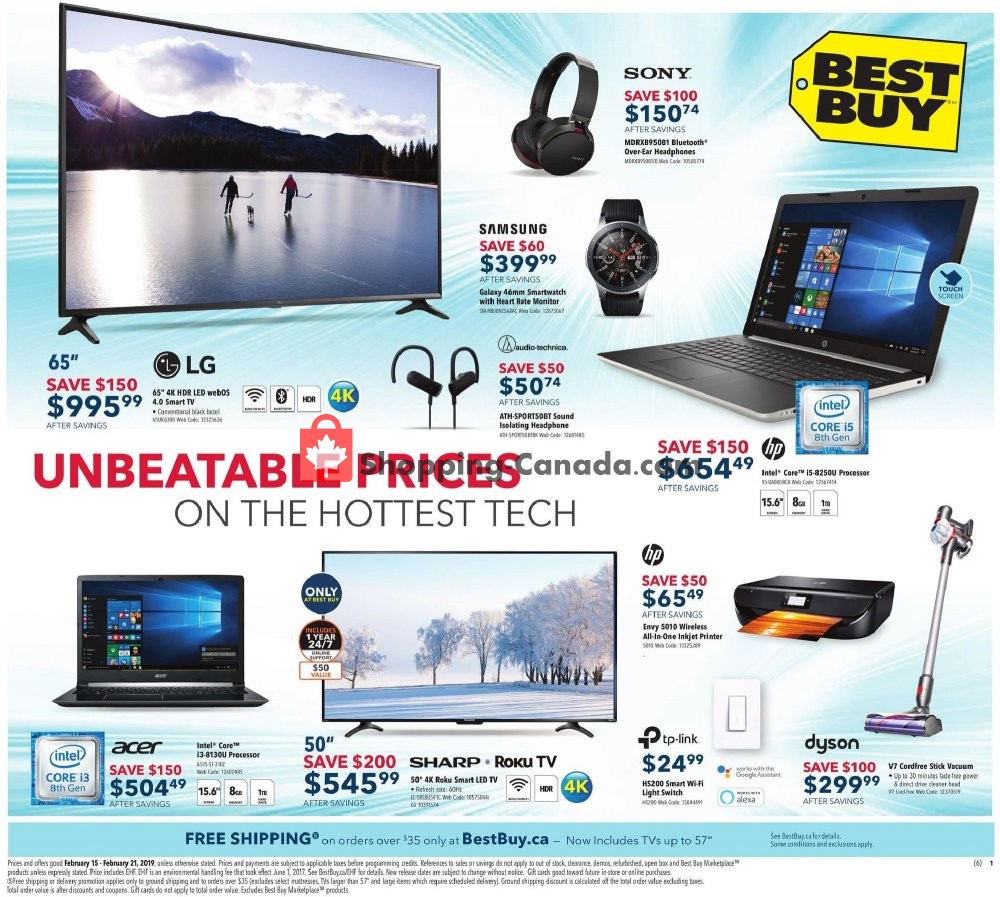 Best Buy flyer from Friday February 15, 2019 to Thursday February 21, 2019 - page 1