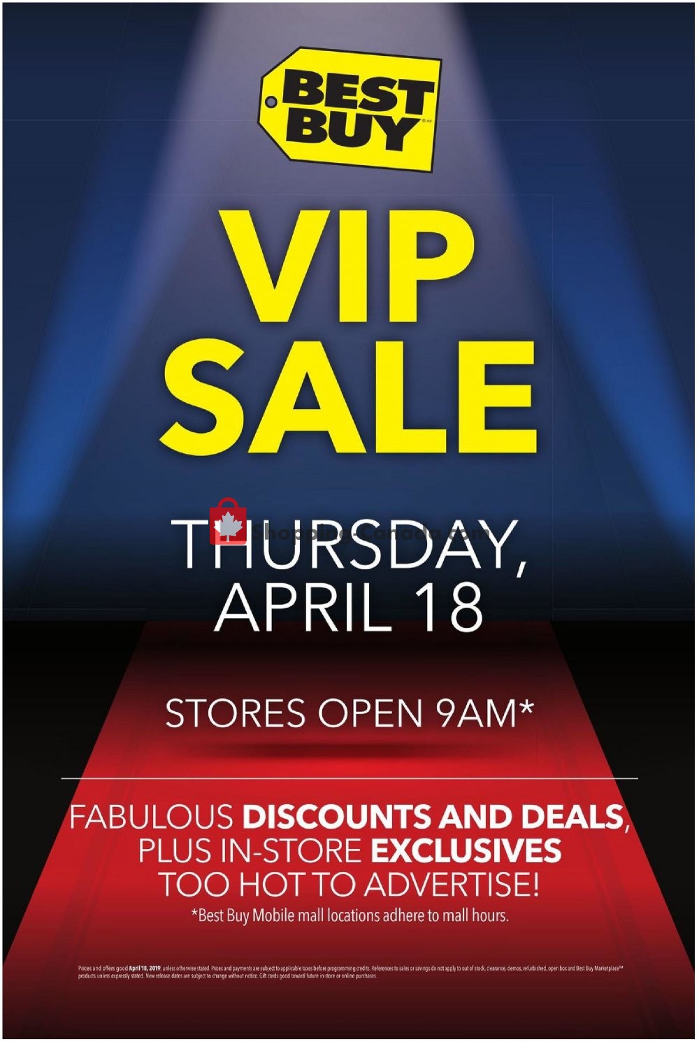 Best Buy flyer from Thursday April 18, 2019 to Thursday April 18, 2019 - page 1