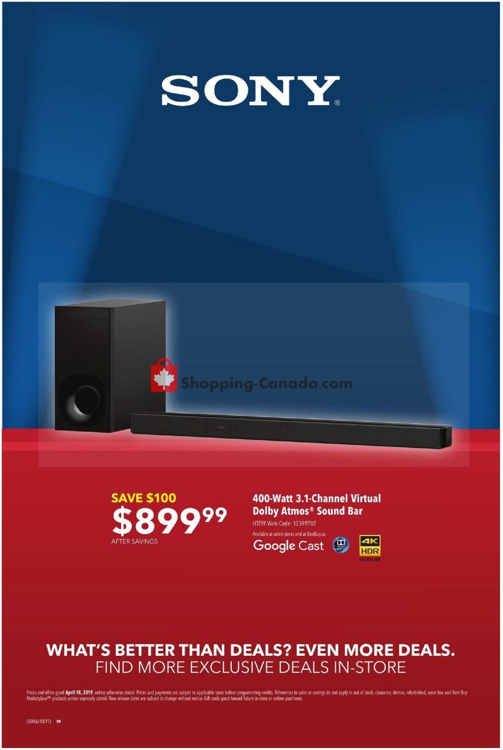 Best Buy flyer from Thursday April 18, 2019 to Thursday April 18, 2019 - page 19