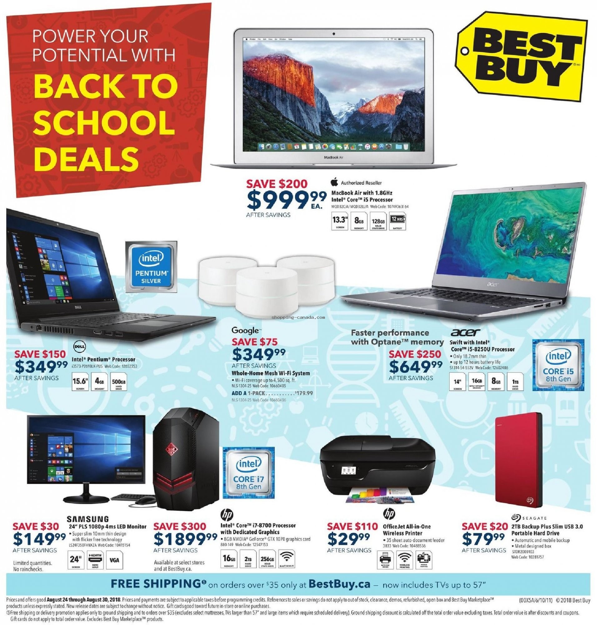 Best Buy Canada, flyer Weekly August 24 August 30, 2018 Shopping