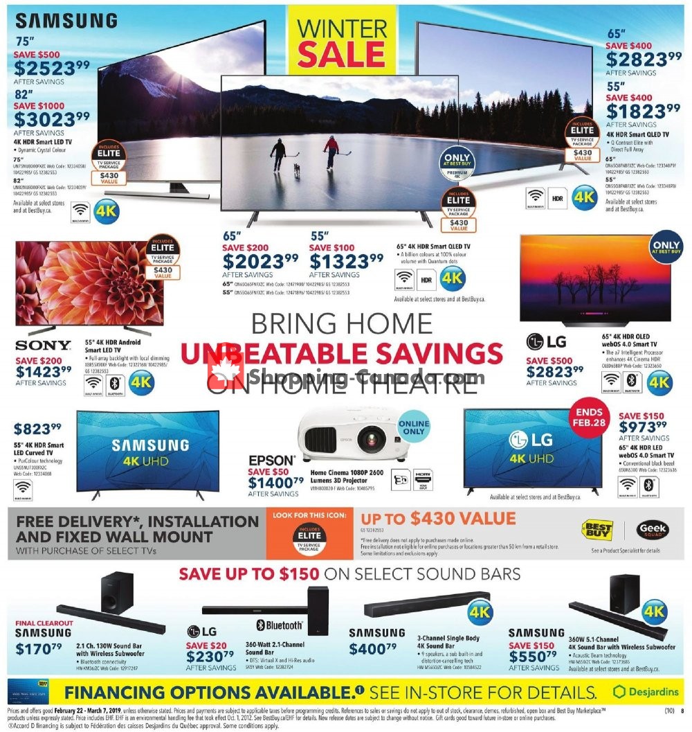 Best Buy Canada Flyer Winter Sale QC February 22 March 7 