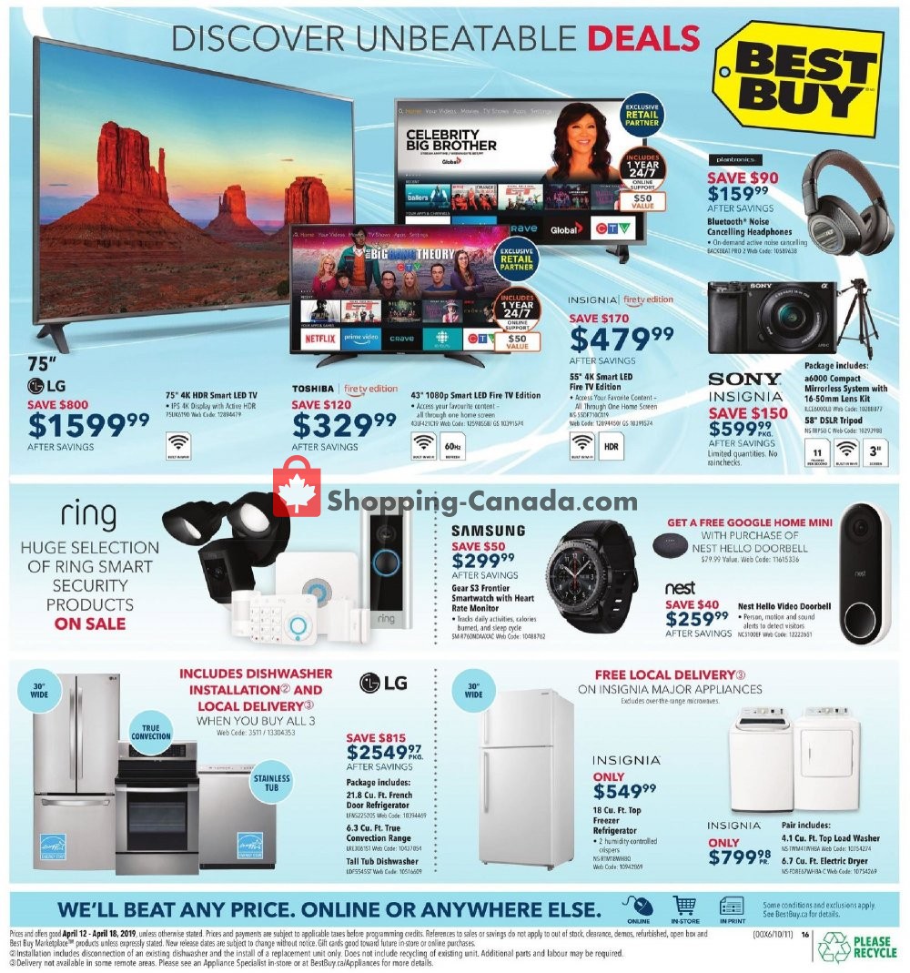 Best Buy flyer from Friday April 12, 2019 to Thursday April 18, 2019 - page 35