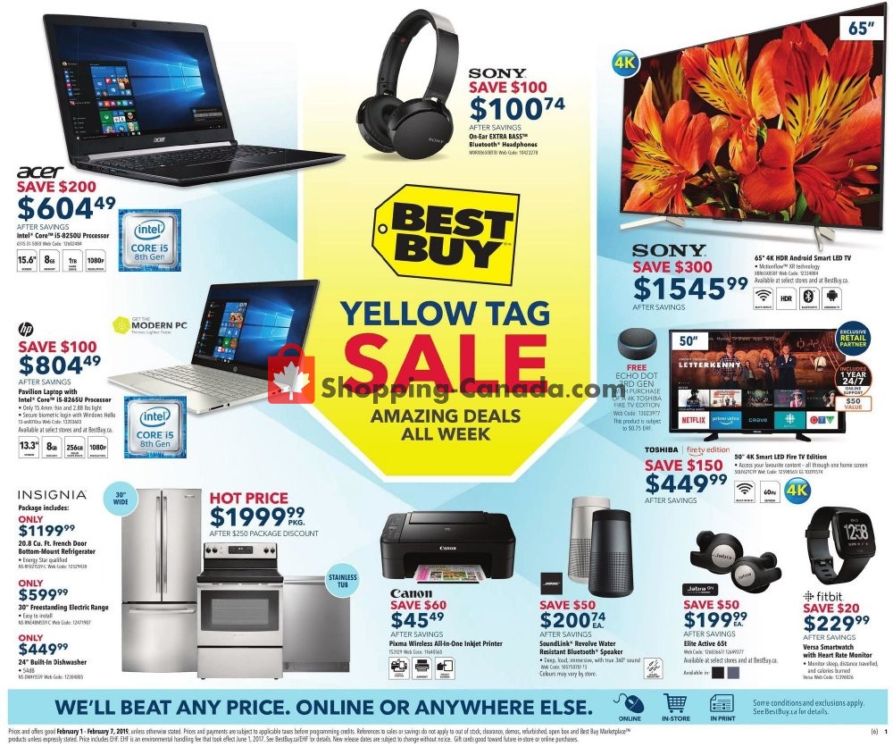 Best Buy flyer from Friday February 1, 2019 to Thursday February 7, 2019 - page 1