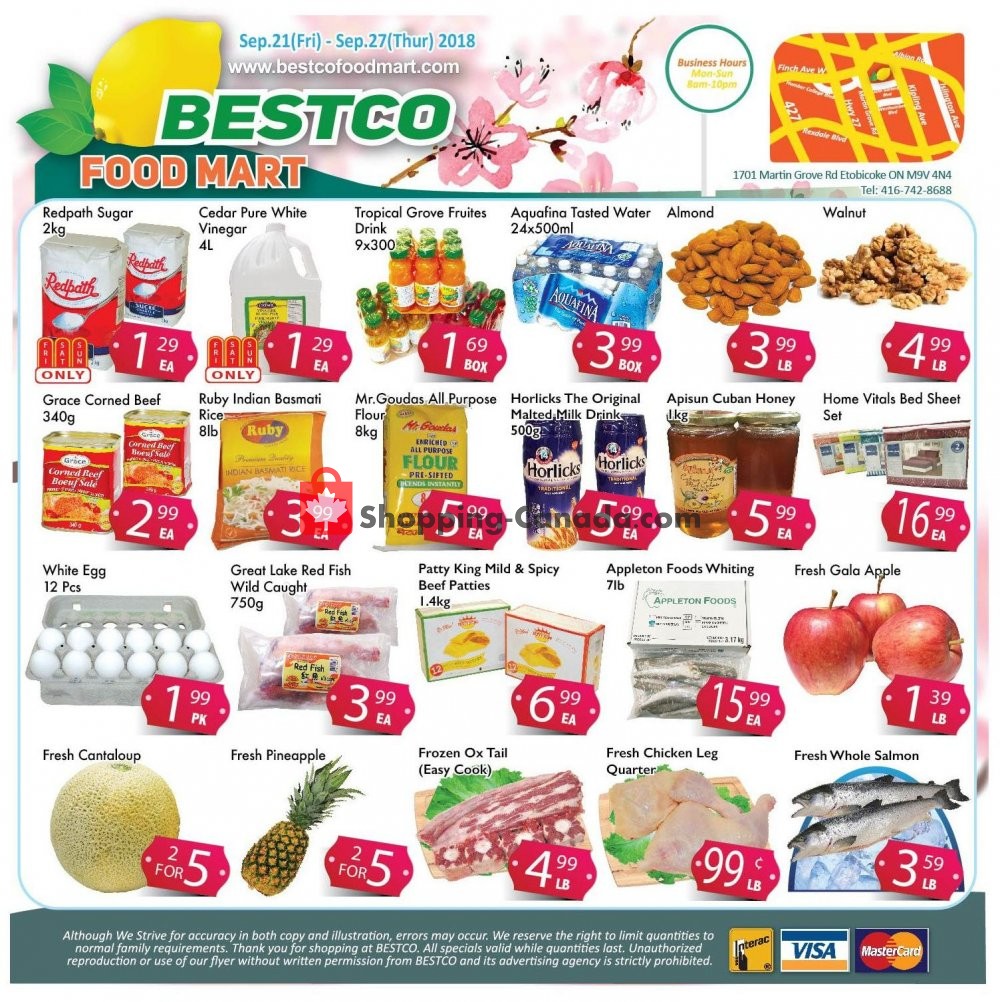 Bestco Food Mart flyer from Friday September 21, 2018 to Thursday September 27, 2018 - page 1