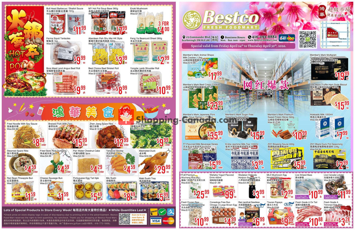 Bestco Food Mart flyer from Tuesday April 21, 2026 to Monday April 27, 2026 - page 1