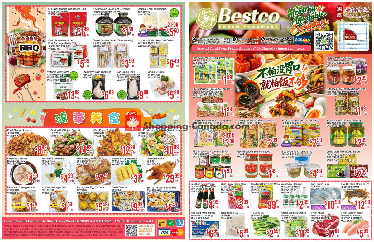 Bestco Food Mart flyer from Saturday August 1, 2026 to Monday August 10, 2026 - page 1