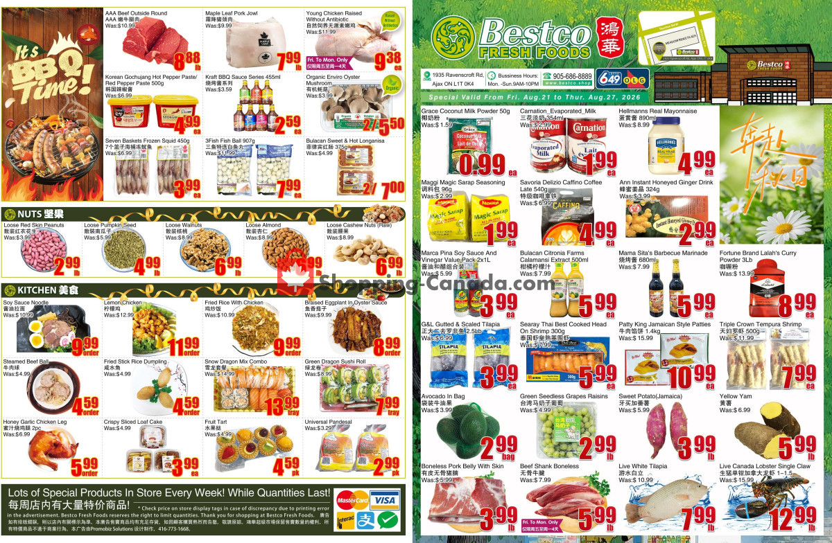 Bestco Food Mart flyer from Wednesday August 19, 2026 to Wednesday August 26, 2026 - page 1