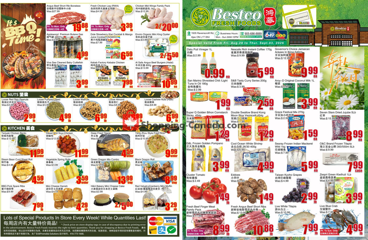 Bestco Food Mart flyer from Thursday August 27, 2026 to Wednesday September 2, 2026 - page 1
