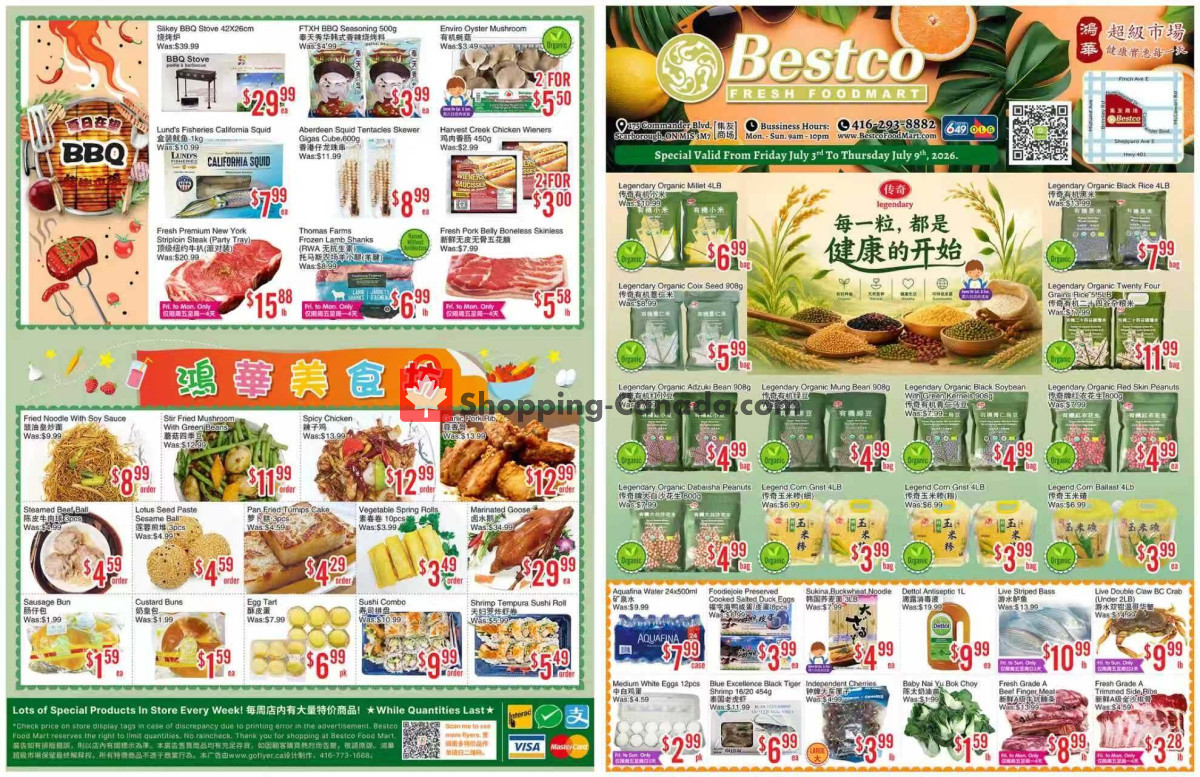 Bestco Food Mart flyer from Wednesday July 1, 2026 to Tuesday July 7, 2026 - page 1