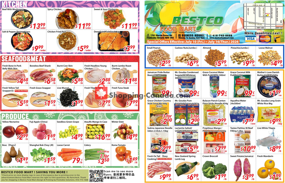 Bestco Food Mart flyer from Friday July 10, 2026 to Thursday July 16, 2026 - page 1