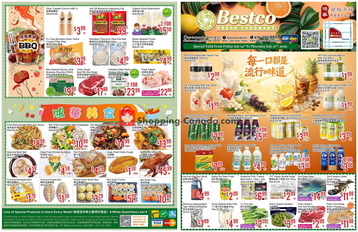 Bestco Food Mart flyer from Tuesday July 21, 2026 to Monday July 27, 2026 - page 1