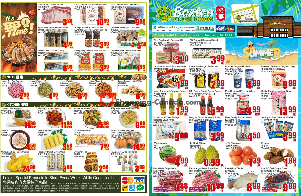 Bestco Food Mart flyer from Wednesday July 29, 2026 to Wednesday August 5, 2026 - page 1