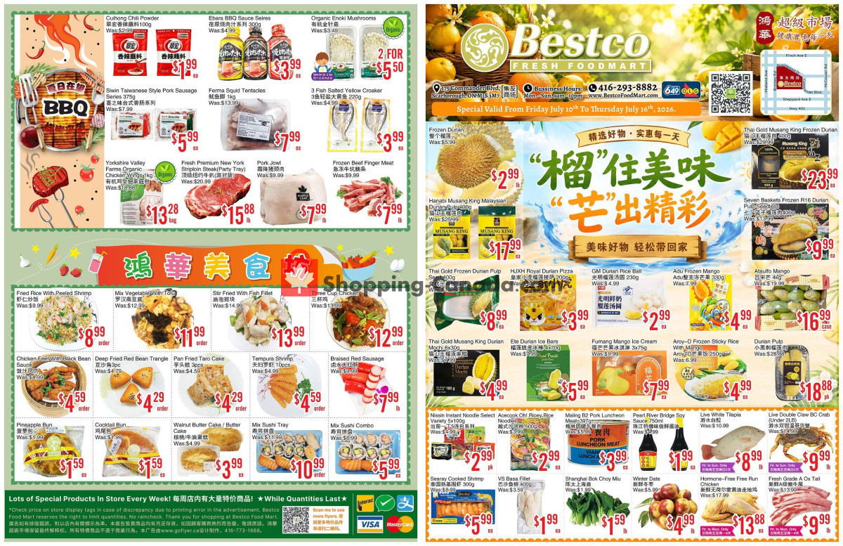 Bestco Food Mart flyer from Thursday July 9, 2026 to Thursday July 16, 2026 - page 1
