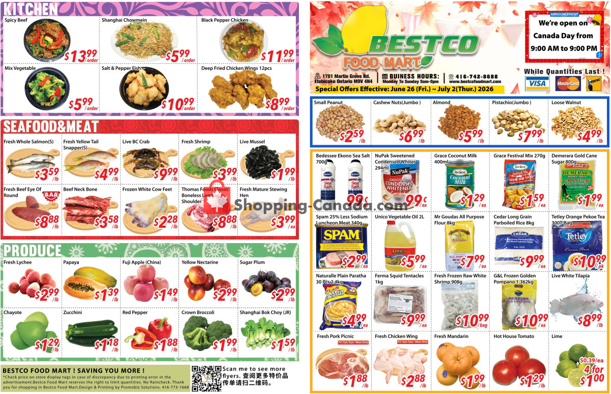 Bestco Food Mart flyer from Saturday June 20, 2026 to Saturday June 27, 2026 - page 1