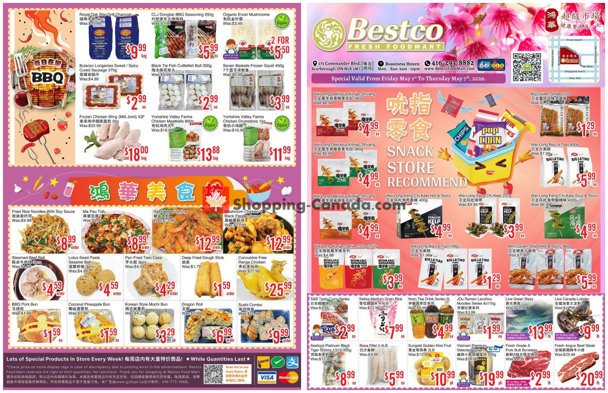 Bestco Food Mart flyer from Friday May 1, 2026 to Thursday May 7, 2026 - page 1