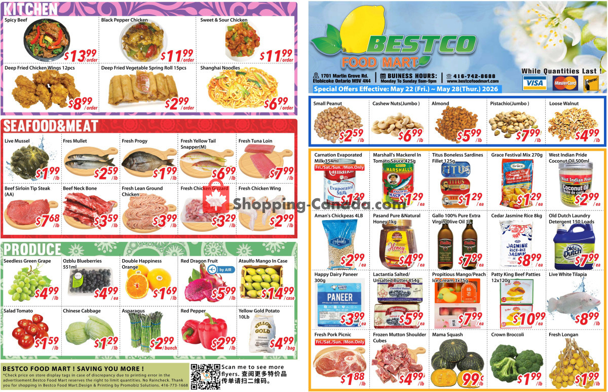 Bestco Food Mart flyer from Friday May 22, 2026 to Wednesday May 27, 2026 - page 1