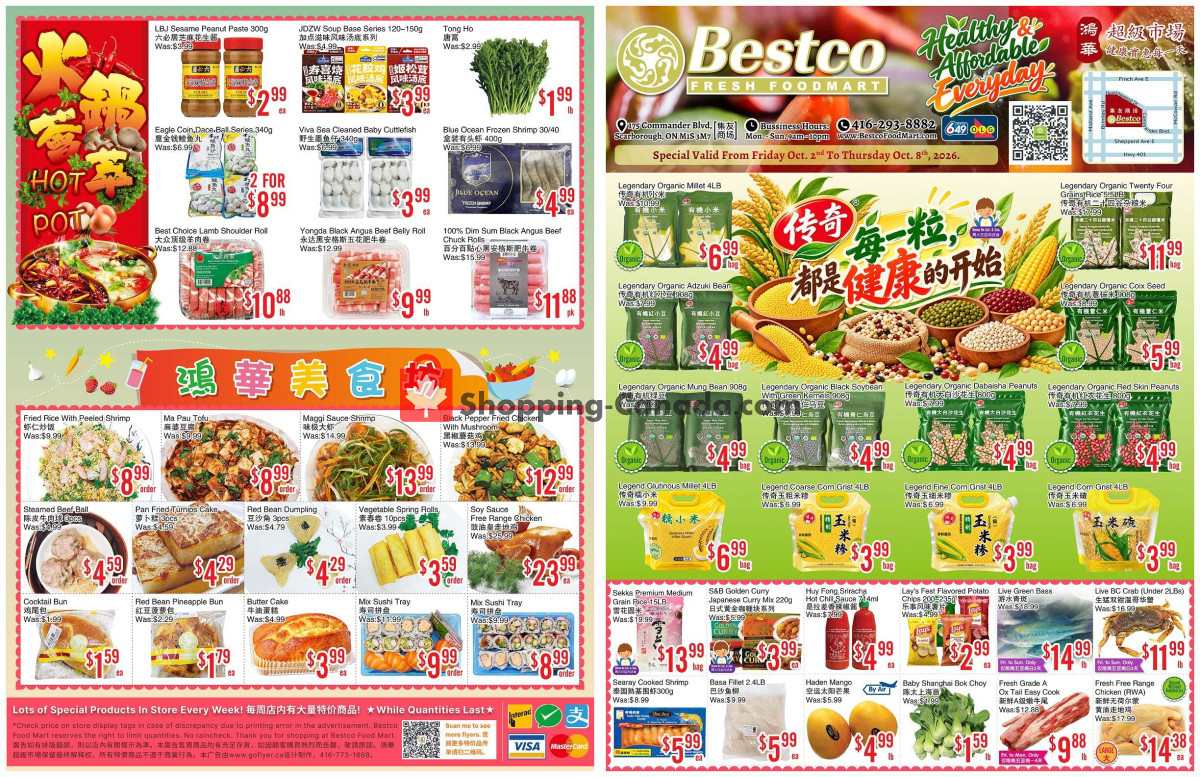 Bestco Food Mart flyer from Thursday October 1, 2026 to Wednesday October 7, 2026 - page 1