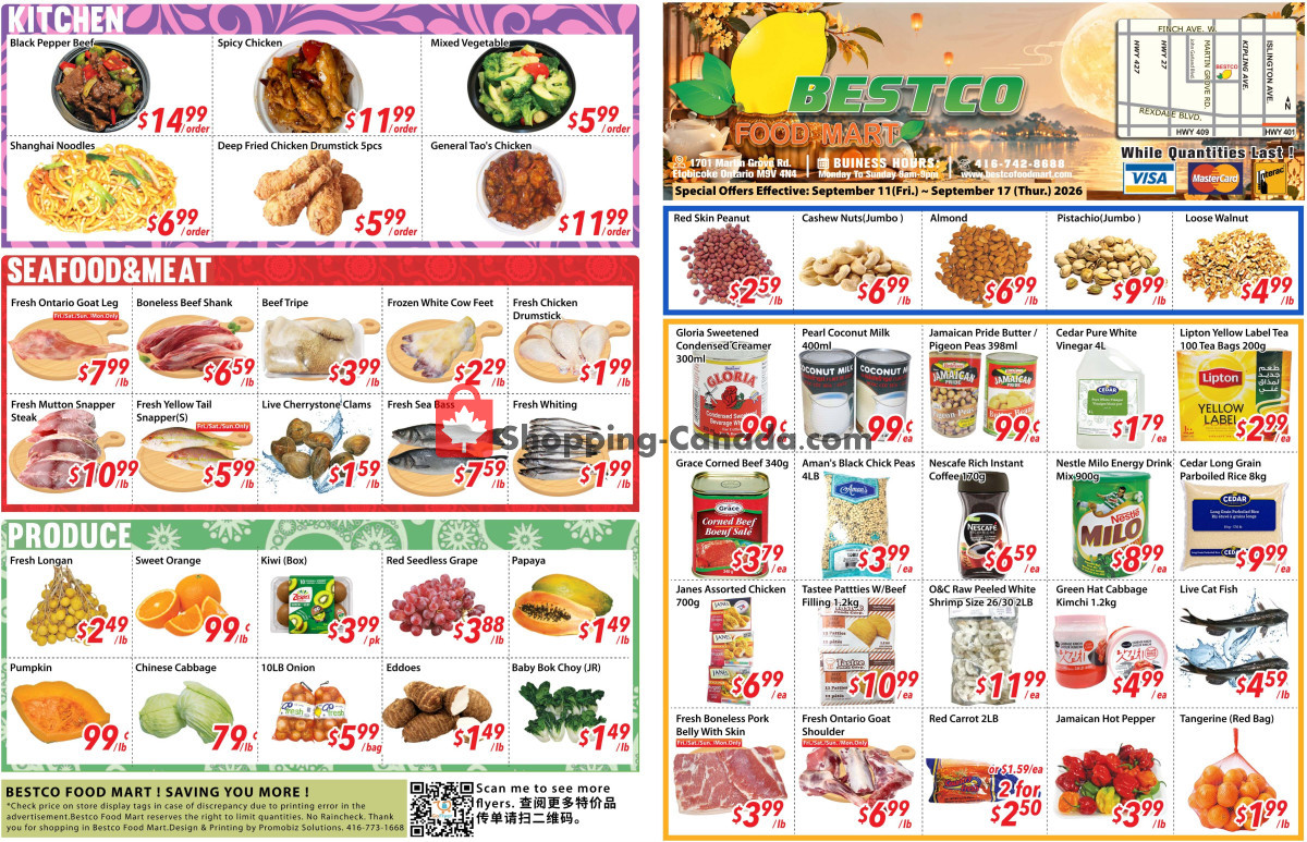 Bestco Food Mart flyer from Tuesday September 1, 2026 to Monday September 14, 2026 - page 1