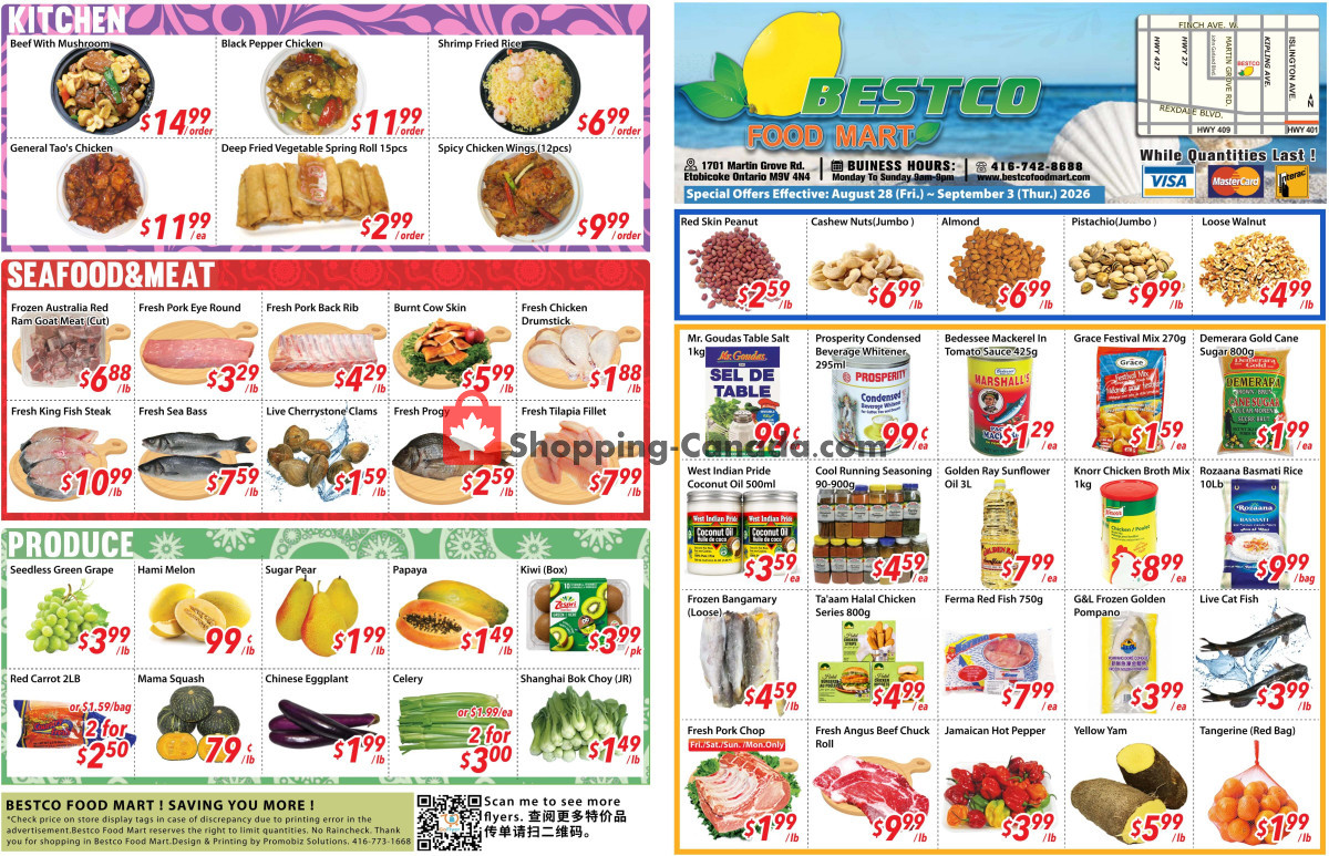 Bestco Food Mart flyer from Tuesday September 1, 2026 to Wednesday September 30, 2026 - page 1