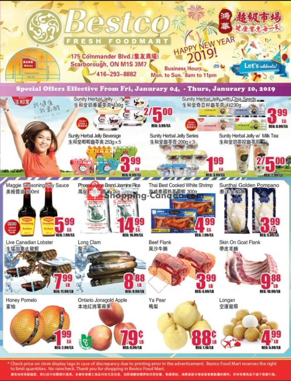 Bestco Food Mart flyer from Friday January 4, 2019 to Thursday January 10, 2019 - page 1