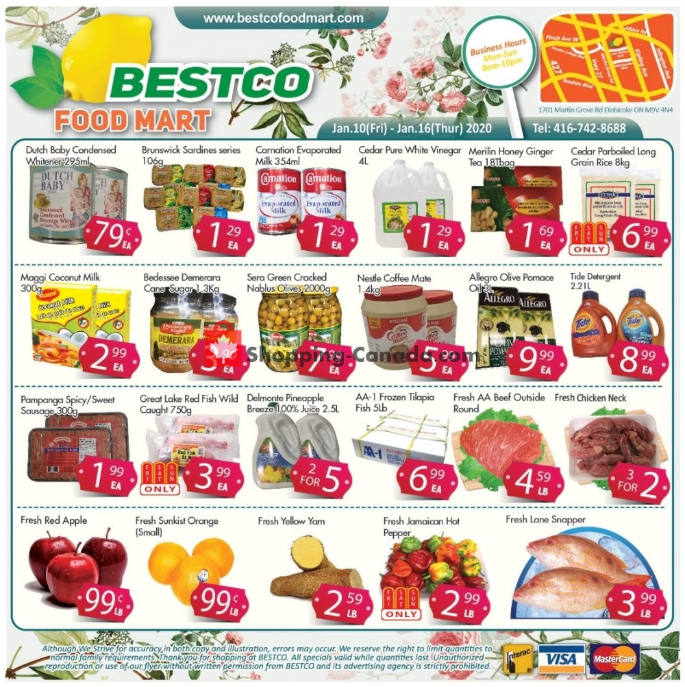 Bestco Food Mart flyer from Friday January 10, 2020 to Thursday January 16, 2020 - page 1