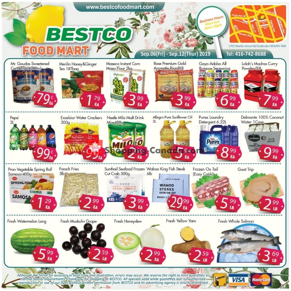 Bestco Food Mart flyer from Friday September 6, 2019 to Thursday September 12, 2019 - page 1