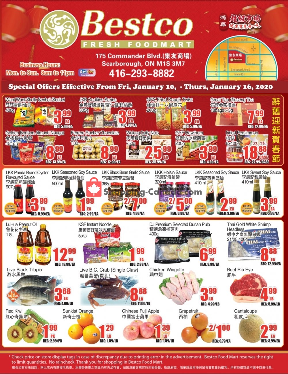 Bestco Food Mart flyer from Friday January 10, 2020 to Thursday January 16, 2020 - page 1