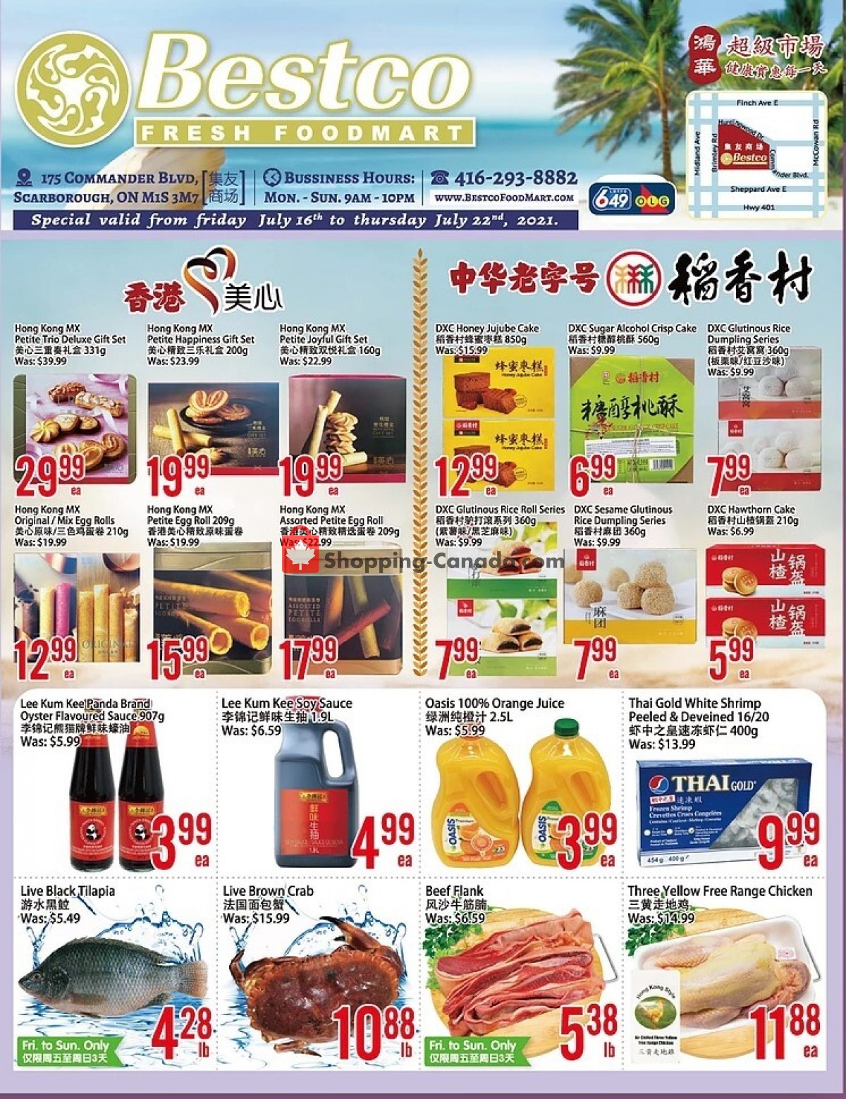 Bestco Food Mart flyer from Friday July 16, 2021 to Thursday July 22, 2021 - page 1