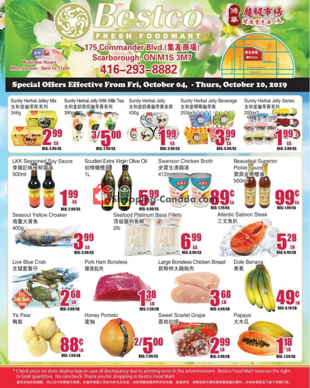 Bestco Food Mart flyer from Friday October 4, 2019 to Thursday October 10, 2019 - page 1