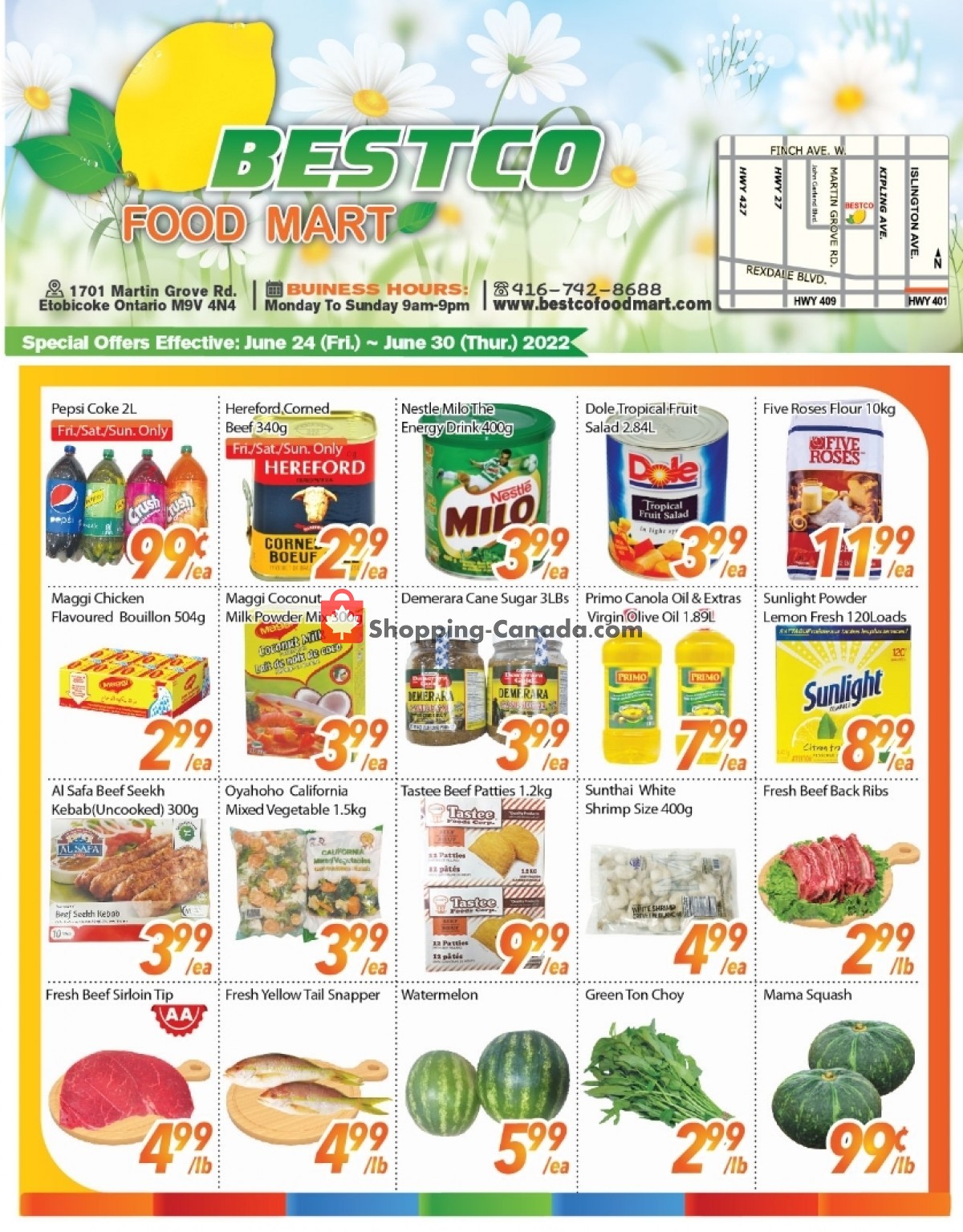 Bestco Food Mart flyer from Friday June 24, 2022 to Thursday June 30, 2022 - page 1