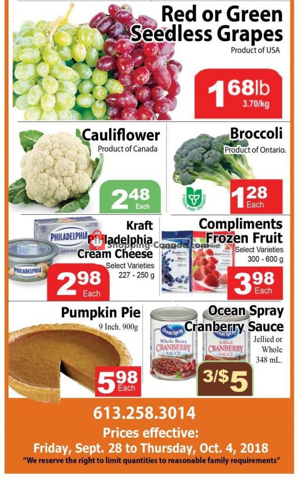 B&H YOUR COMMUNITY GROCER flyer from Friday September 28, 2018 to Thursday October 4, 2018 - page 2