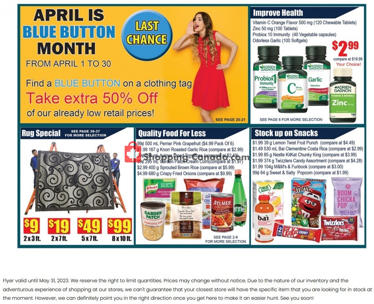 Bianca Amor’s Liquidation Supercentre flyer from Wednesday March 1, 2023 to Wednesday May 31, 2023 - page 37