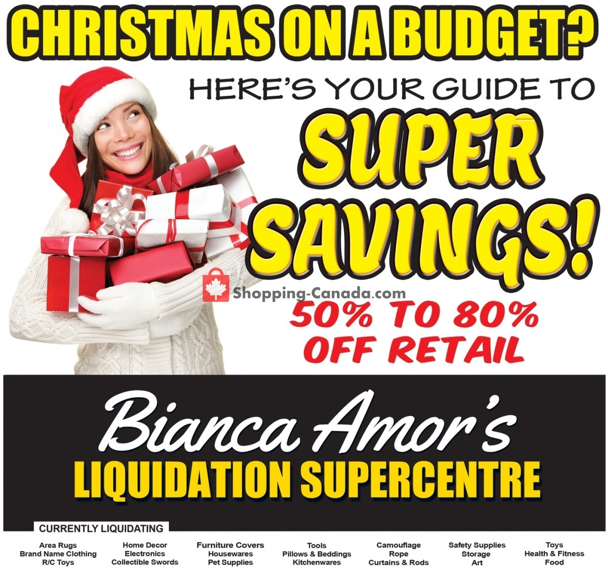 Bianca Amor’s Liquidation Supercentre flyer from Thursday December 1, 2022 to Saturday December 31, 2022 - page 1