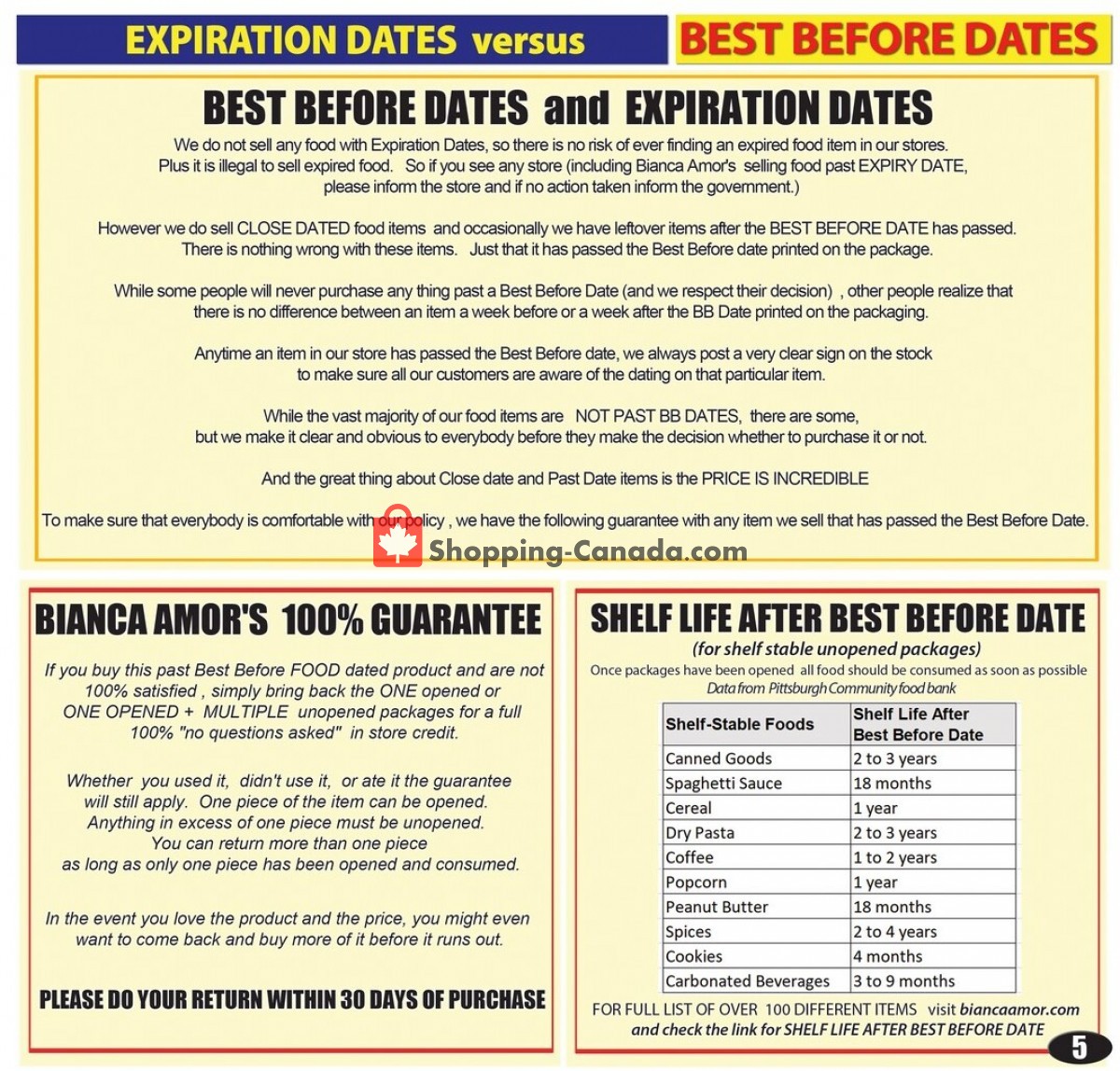 Bianca Amor’s Liquidation Supercentre flyer from Sunday October 1, 2023 to Thursday November 30, 2023 - page 5