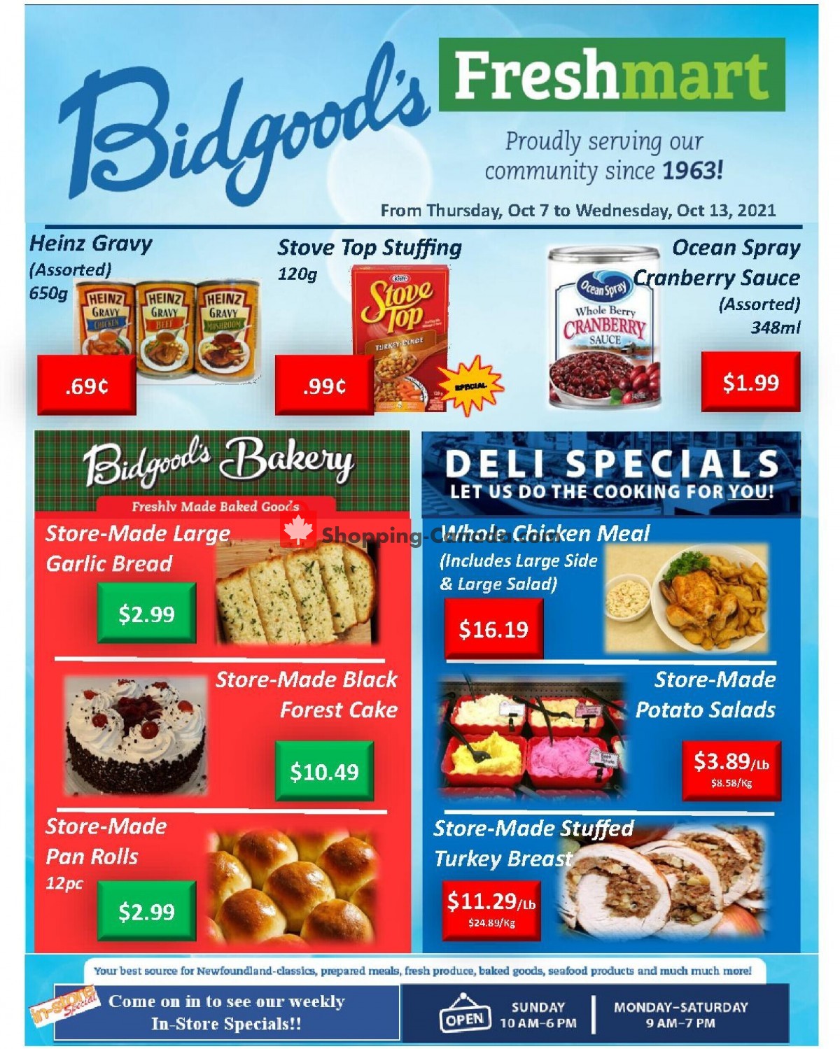 Bidgood's Supermarket flyer from Thursday October 7, 2021 to Wednesday October 13, 2021 - page 1