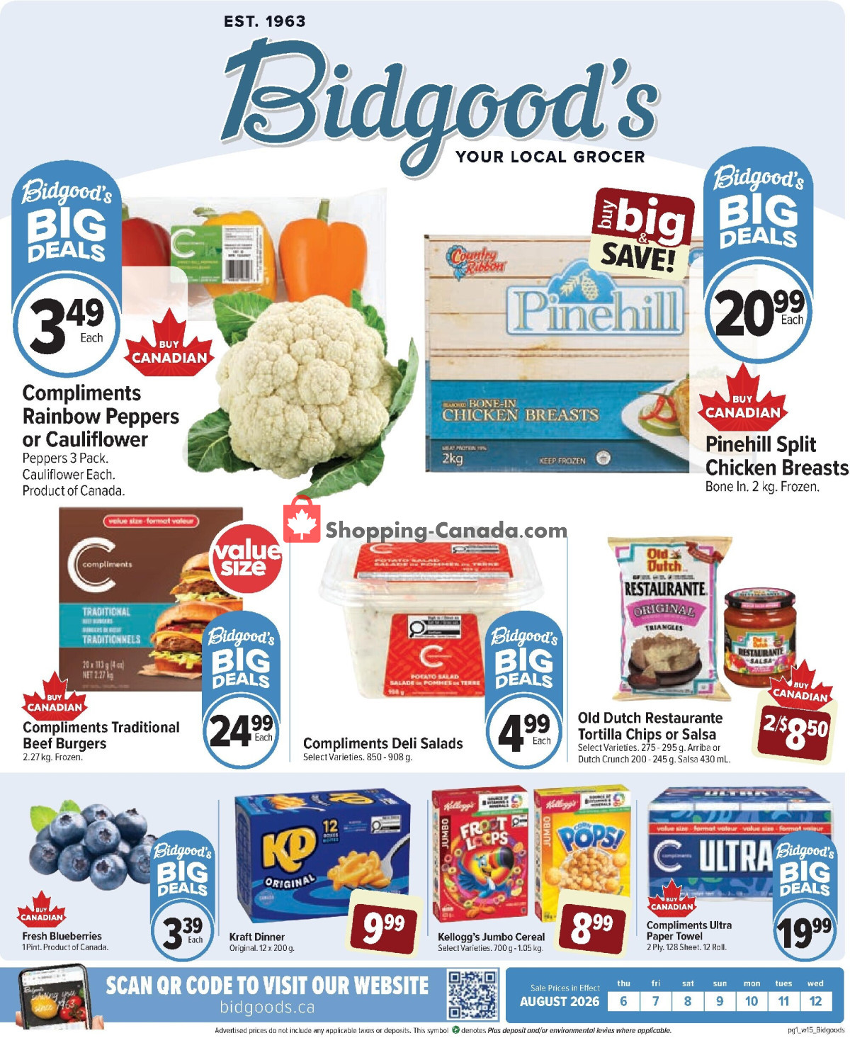 Bidgood's Supermarket flyer from Saturday August 1, 2026 to Friday August 7, 2026 - page 1