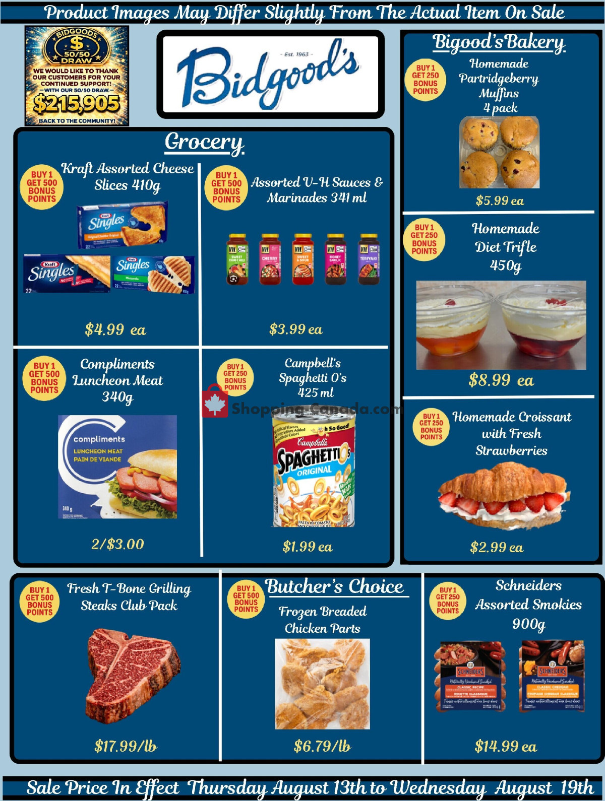 Bidgood's Supermarket flyer from Thursday August 13, 2026 to Wednesday August 19, 2026 - page 1