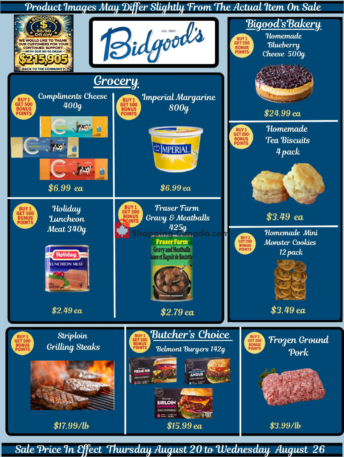 Bidgood's Supermarket flyer from Thursday August 20, 2026 to Wednesday August 26, 2026 - page 1